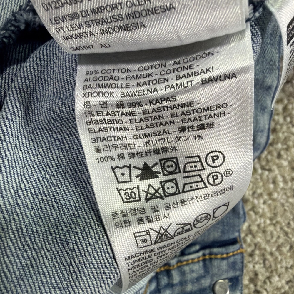 Women's Levi Trucker Jacket Size XS Mid Wash Classic Stretch - Picture 8 of 9
